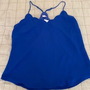 NWT Royal Blue Scalloped JCrew Cami